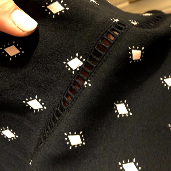 NWT Loft Navy and Pink aline skirt - Picture 3 of 5